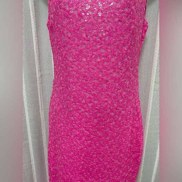 NWT Pink Sequin and Tulle‎ Mermaid Prom Homecoming Dress Size M - Picture 3 of 16